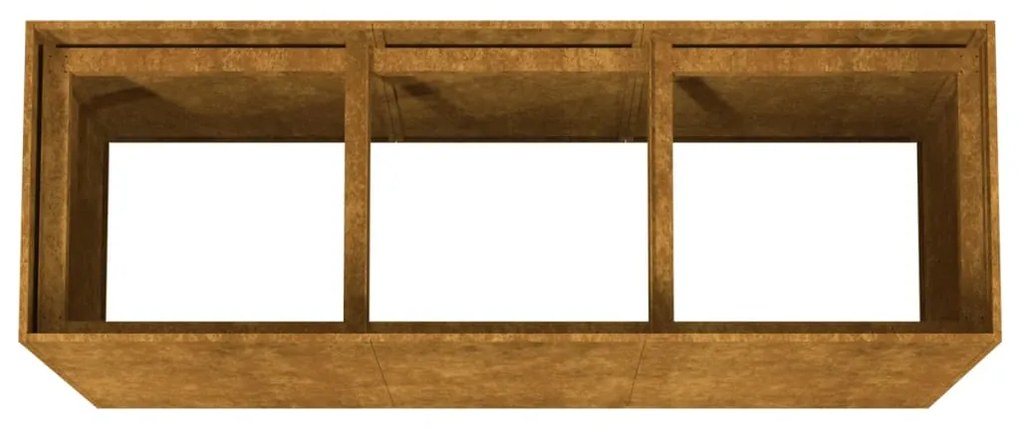 Canteiro elevado de jardim 120x40x80 cm aço corten