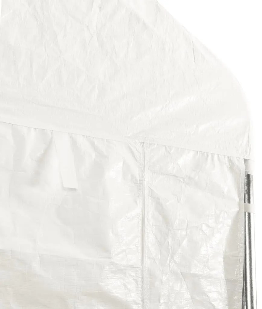Gazebo com telhado 11,15x5,88x3,75 m polietileno branco