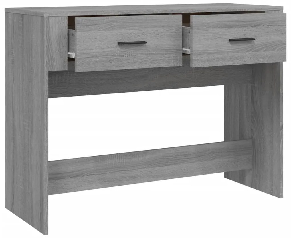 Mesa consola 100x39x75 cm derivados de madeira cinzento sonoma