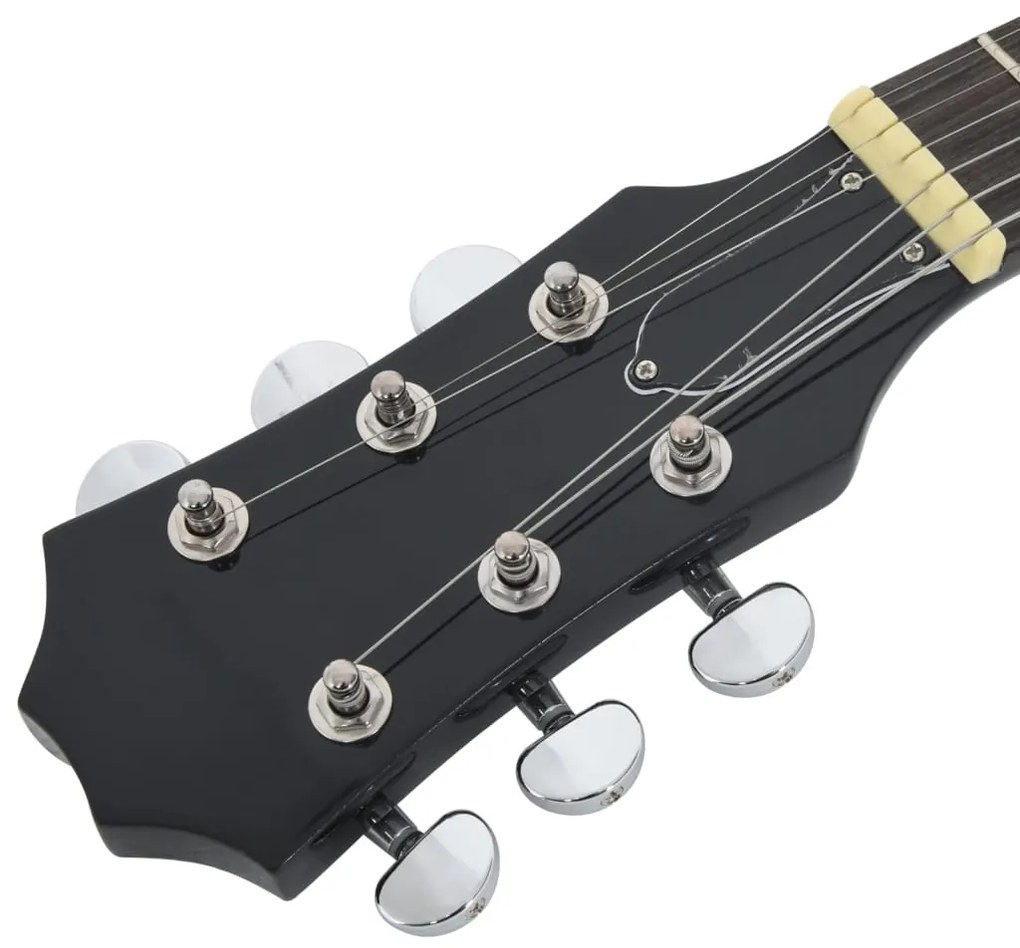 Guitarra elétrica p/ crianças com saco 3/4 30" castanho/preto