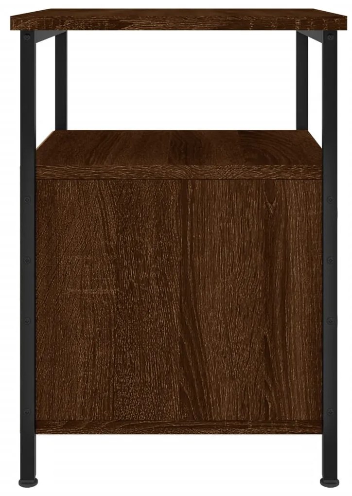 Mesa cabeceira 34x35,5x50cm derivados madeira carvalho castanho