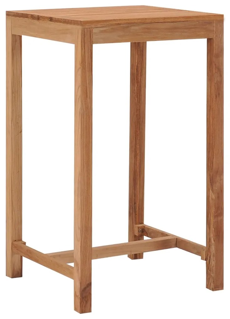 vidaXL Mesa de bar para jardim 60x60x105 cm madeira de teca maciça