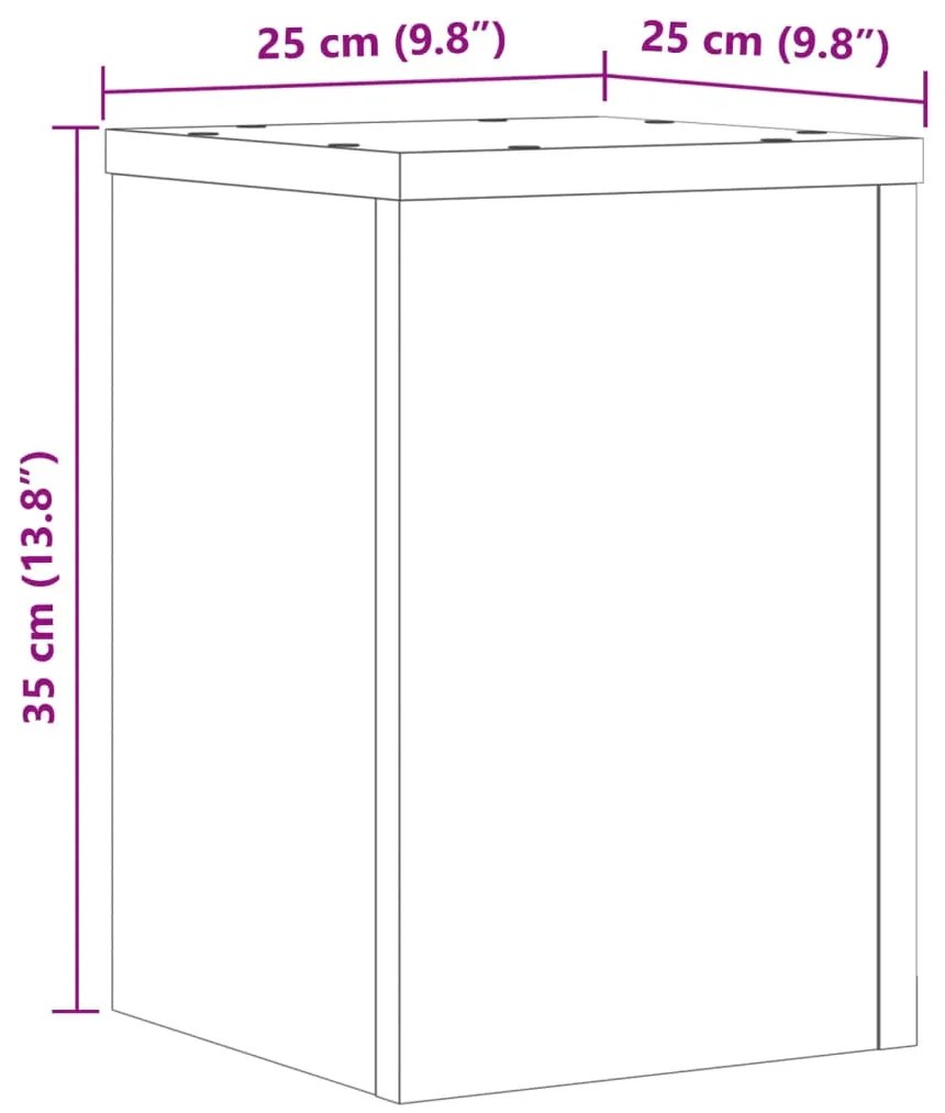Suportes p/ plantas 2 pcs 25x25x35 cm derivados de madeira