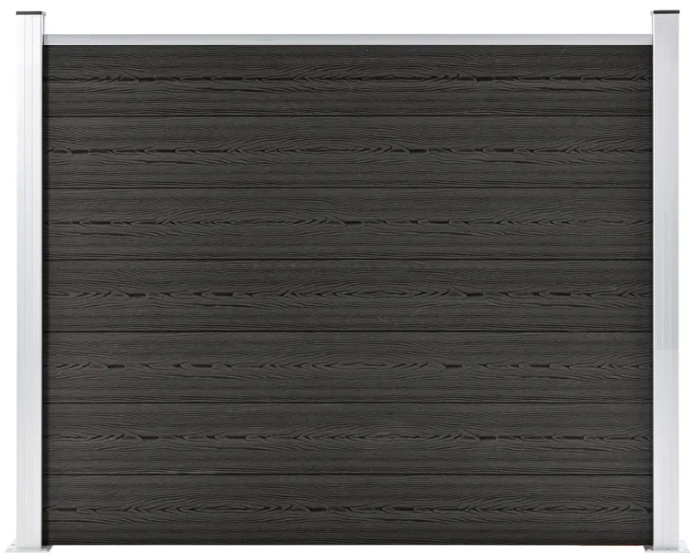 vidaXL Painel de cerca 180x146 cm WPC cinzento