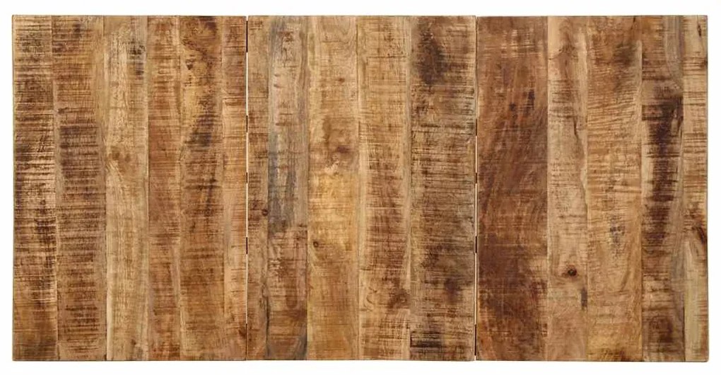 Mesa de jantar 140x70x75 cm madeira de mangueira maciça áspera