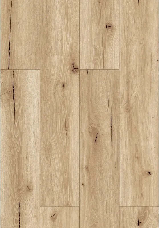 Mexen Buffalo painéis vinílicos 1227 x 187 mm LVT Dryback 2,5 mm, suporte PVC, 4 V-Fenda, Carvalho - F1307-1227-187-255-4V1-01