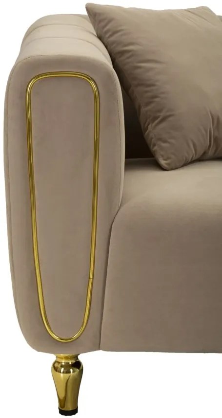 SOFÁ ALMA CINZA COM ALMOFADAS 155X81X71CM