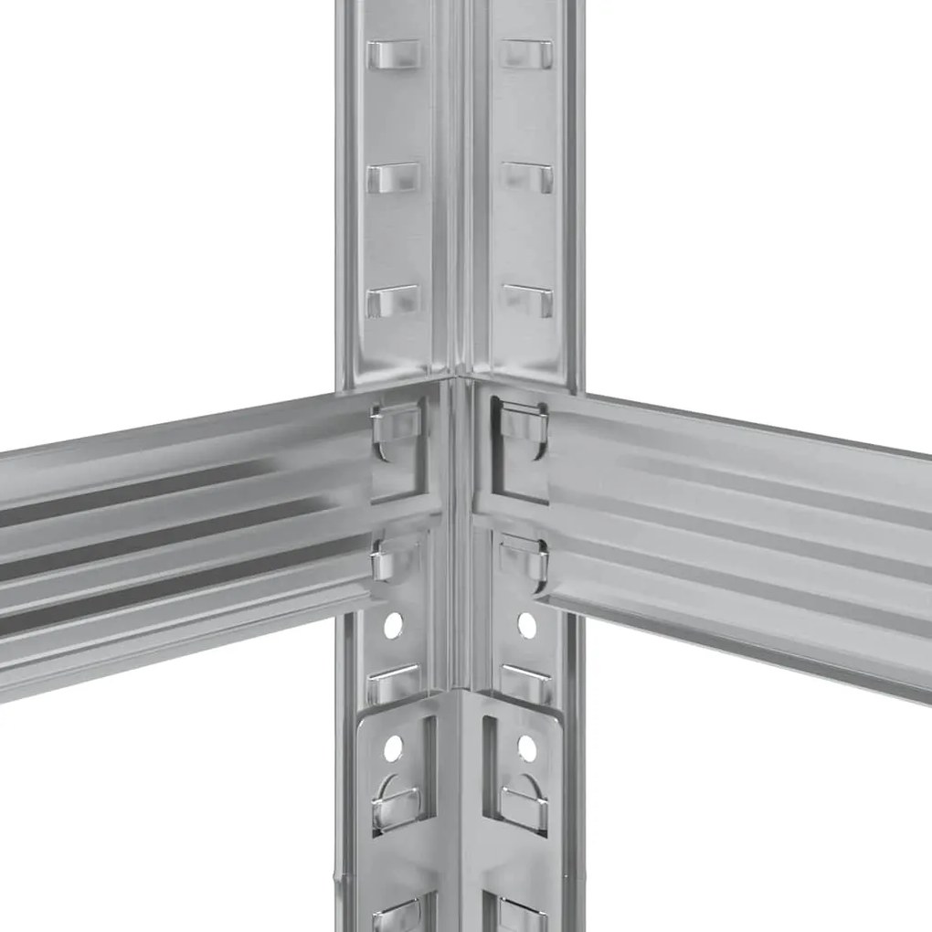 Prateleira para pneus de 2 camadas prateada 110x40x180 cm aço
