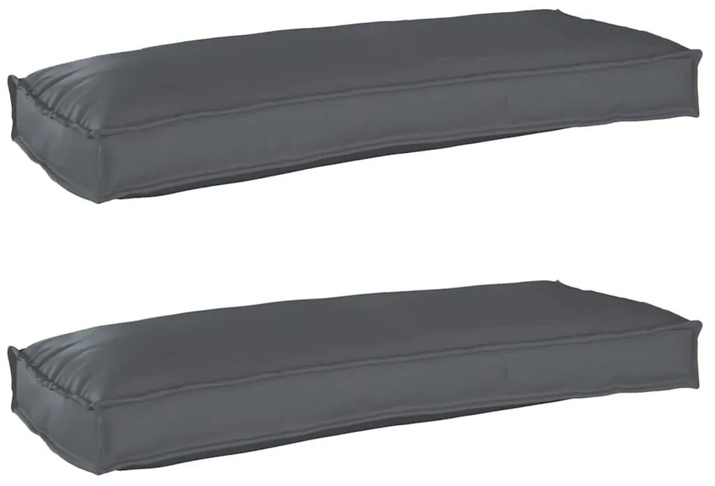 vidaXL Almofadas de Palete para Banco - 2 Peças Antracite 100 x 40 x 8 cm - Tecido Oxford