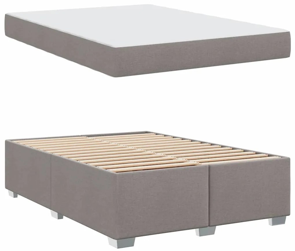 Estrutura da Cama Cinzento-acastanhado 140 x 200 cm tecido