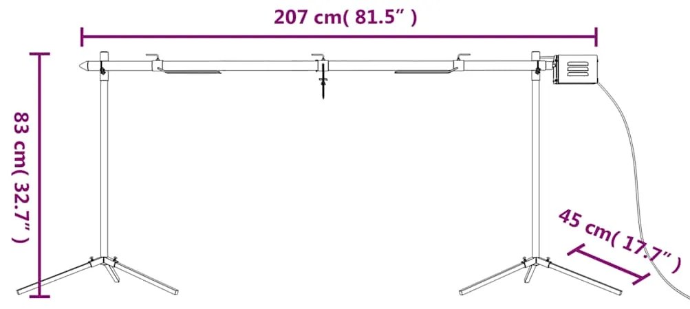 Conjunto de grelhador automático e tabuleiro aço inoxidável