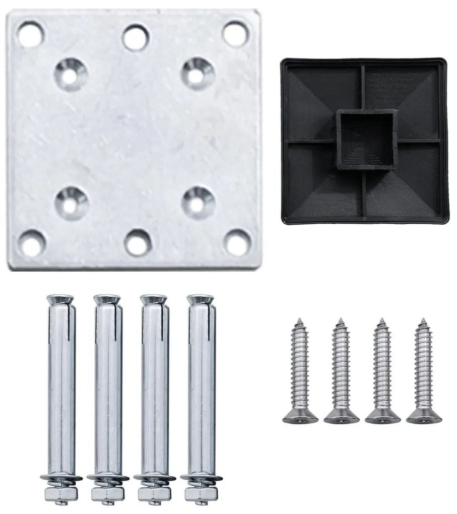 Painel de vedação para jardim 175x105 cm WPC cinzento