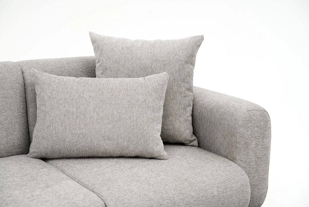 Sofá de 3 Lugares Side – Cinzento Claro – 235x77x82 cm
