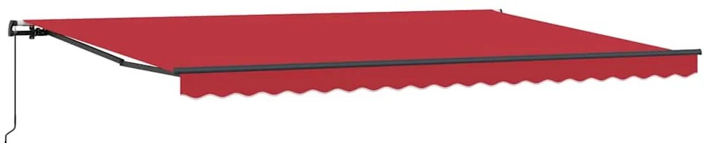 Toldo Vermelho Manual Vermelho 500 × 300 cm Acrílo