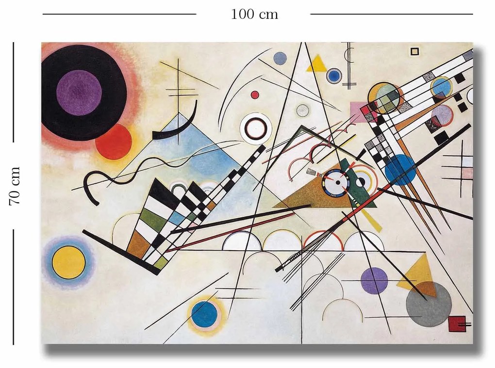 Pintura Decorativa em Tela 70100KANDINSKY006 – Multicolor – 70 x 100 c