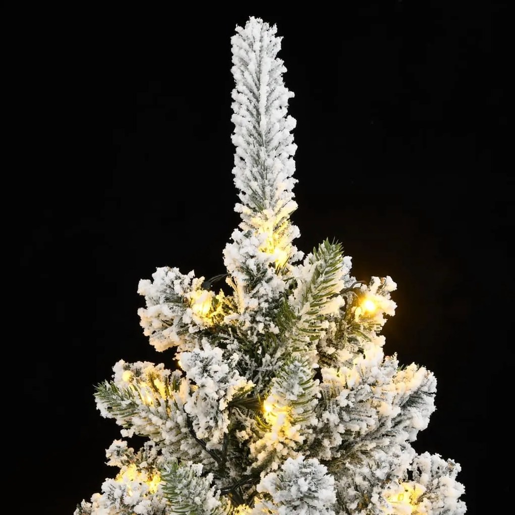 Árvore Natal artificial c/ 300 luzes LED e flocos de neve 240cm