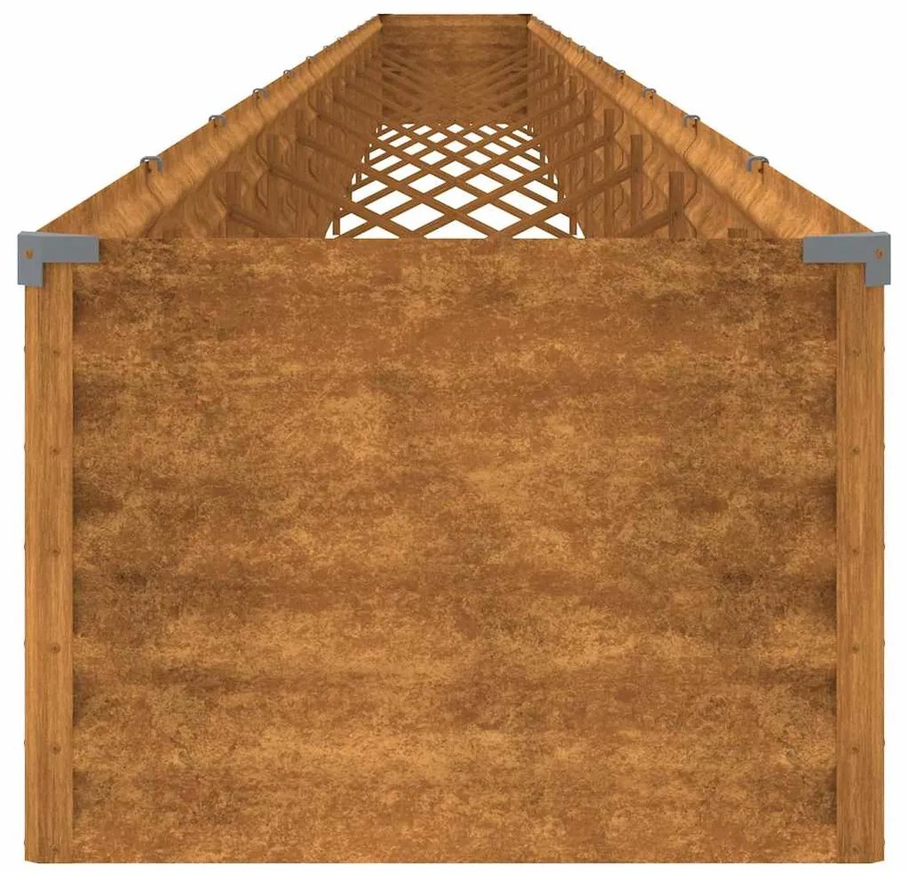 Canteiro elevado de jardim 1152x50x36 cm aço corten