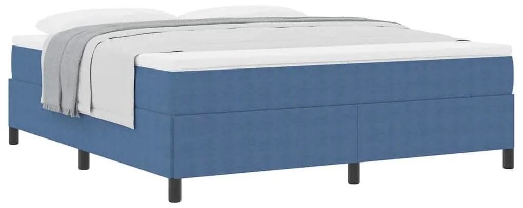 Estrutura de Cama vidaXL Azul 180x200 cm em Tecido Damasco