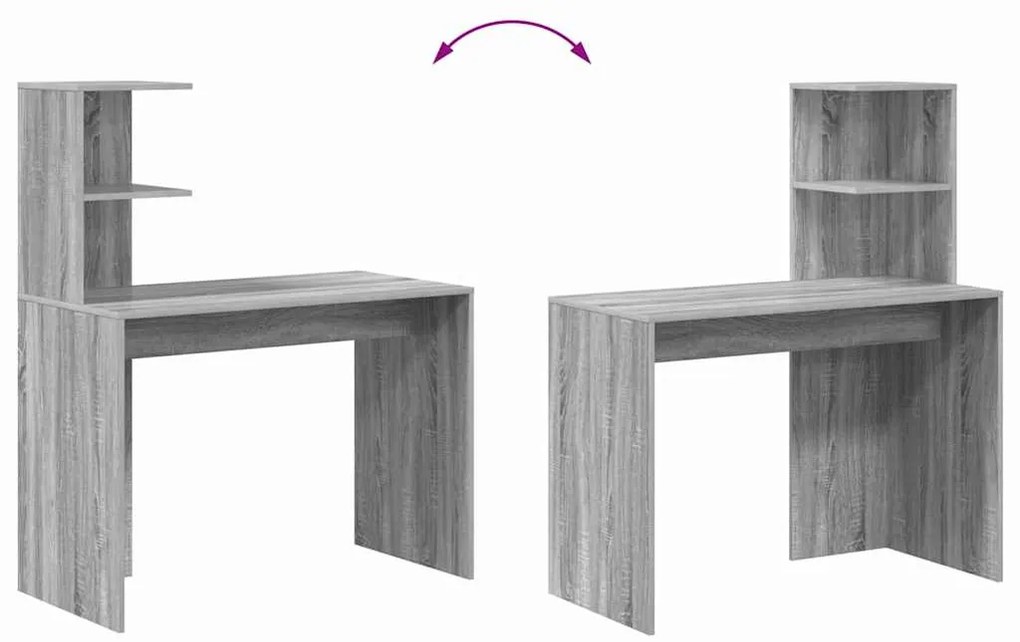 Mesa de Escrita Cinzenta Cinzento Sonoma Aglomerado de partículas