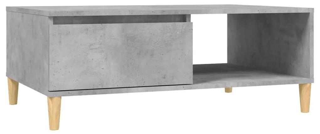 Mesa de centro 90x60x35 cm contraplacado cinzento cimento