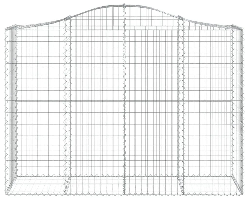 Cestos gabião arqueados 4pcs 200x50x140/160cm ferro galvanizado