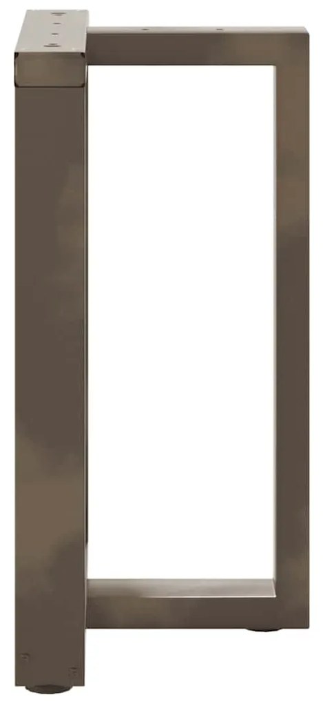 Pés de mesa de jantar em forma de T, 2 peças, preto, 60x35x(72-73) cm,