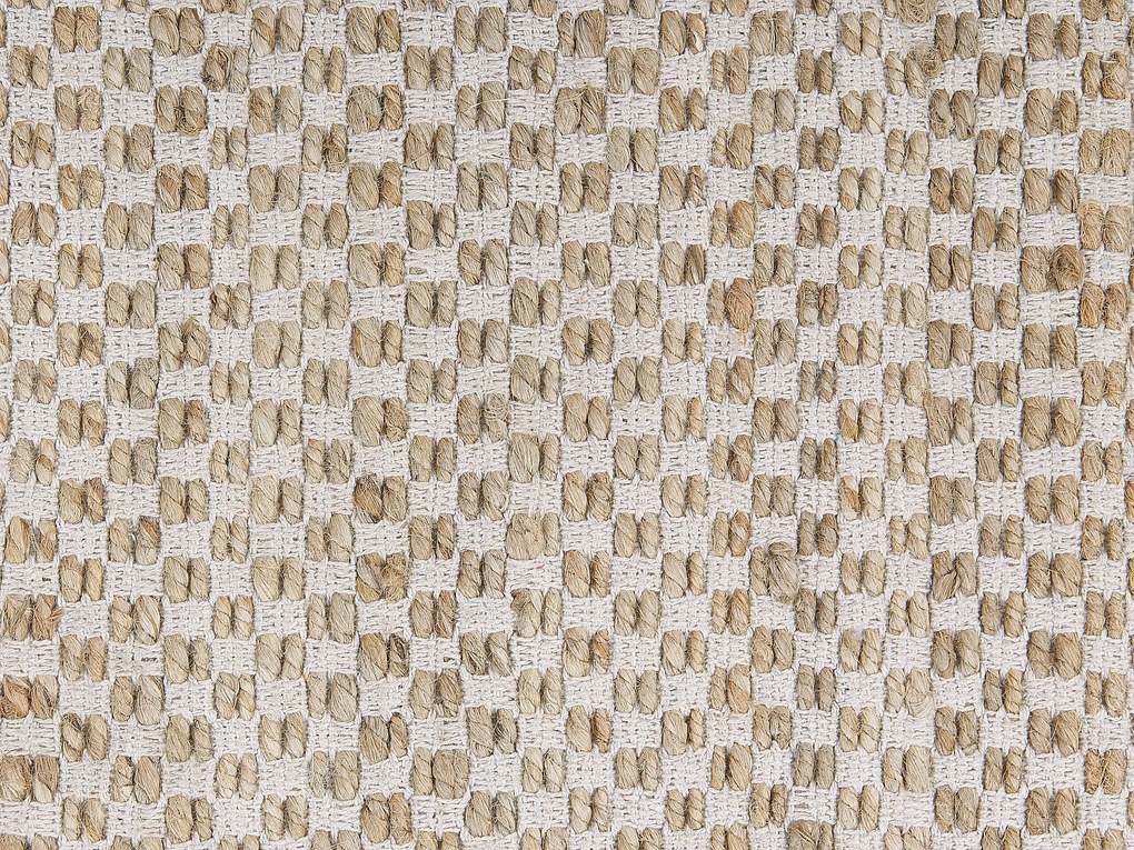 Tapete de juta e algodão creme 140 x 200 cm ZERDALI Beliani