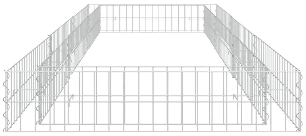 Canteiro elevado/cesto gabião 300x100x20 cm aço galvanizado