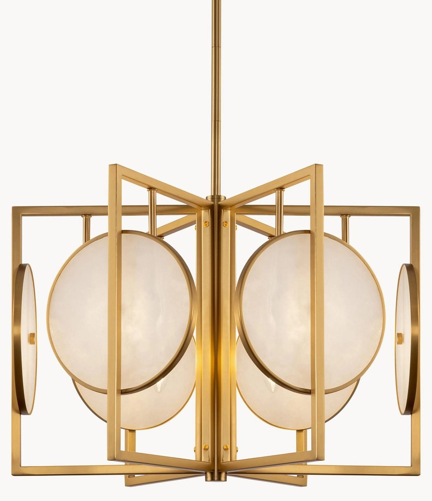 Candeeiro suspenso de mármore e metal Marmo