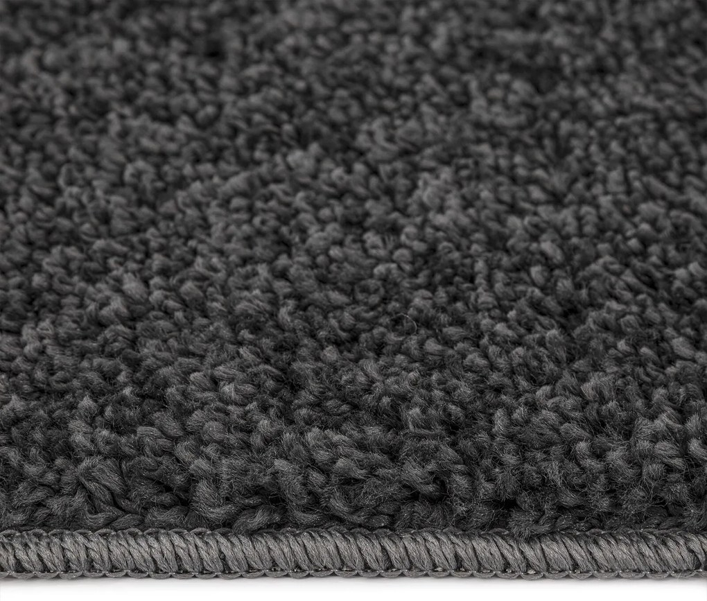 Tapete Shaggy vidaXL com Fundo de Látex Cinza Escuro 200x200 cm