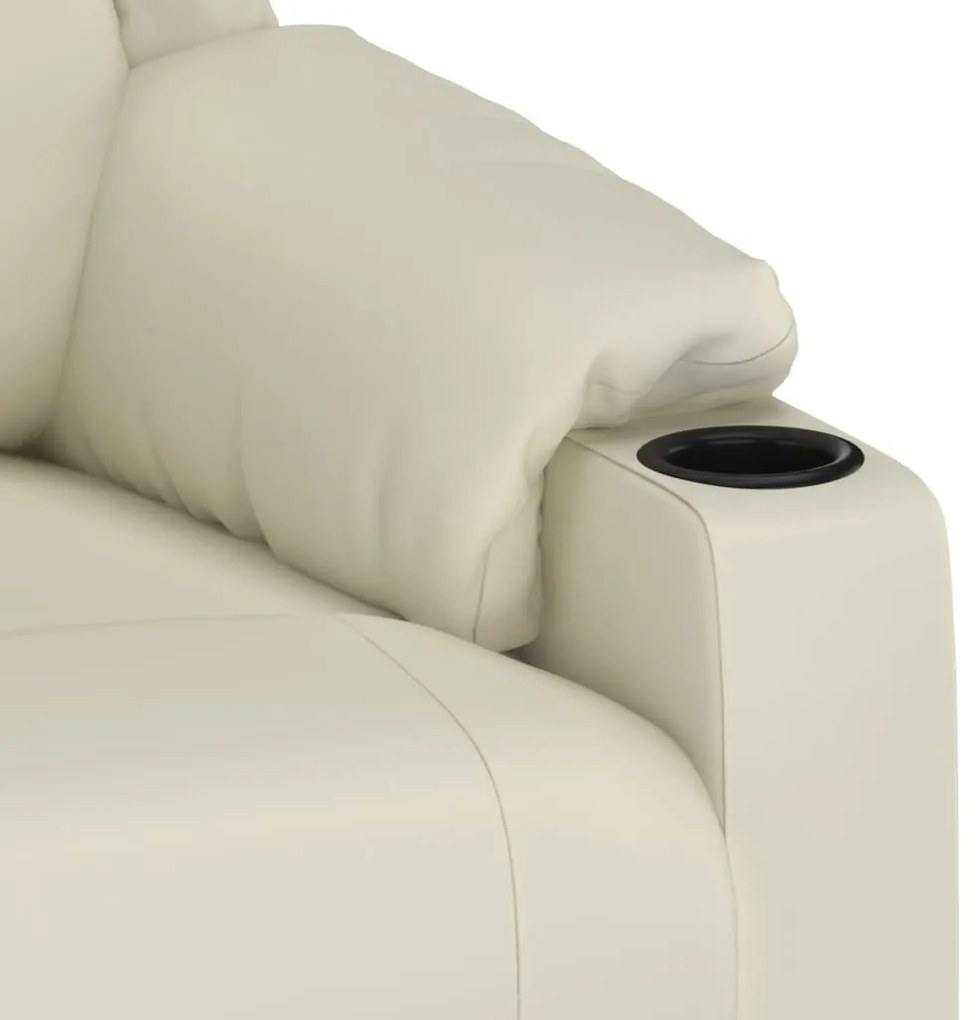Cadeira de massagens couro artificial cor creme