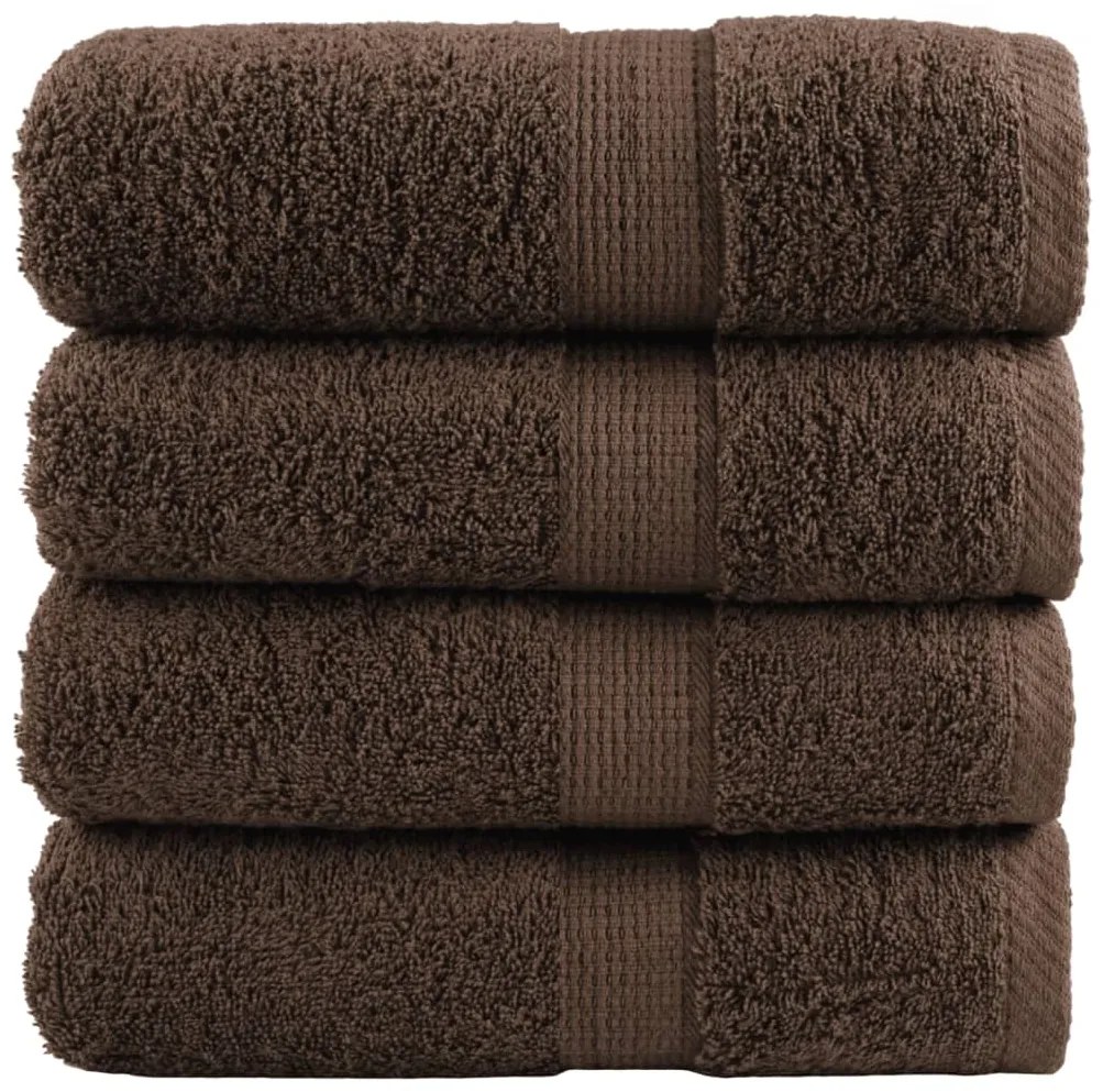 Toalhas de mãos premium SOLUND 4pcs 30x30 cm 600 g/m2 castanho
