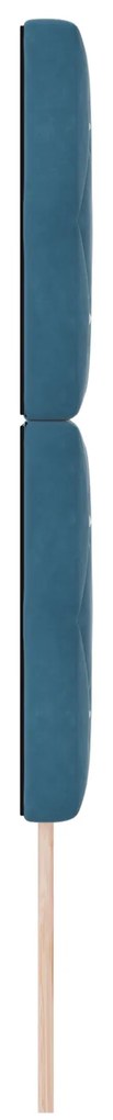 Cabeceira vidaXL com Botão de Cristal Tufted Azul Escura 80 cm Veludo,