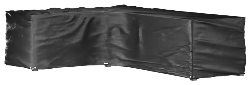 Capas p/ mobília jardim forma de L 2 pcs 16 ilhós 210x260x80 cm