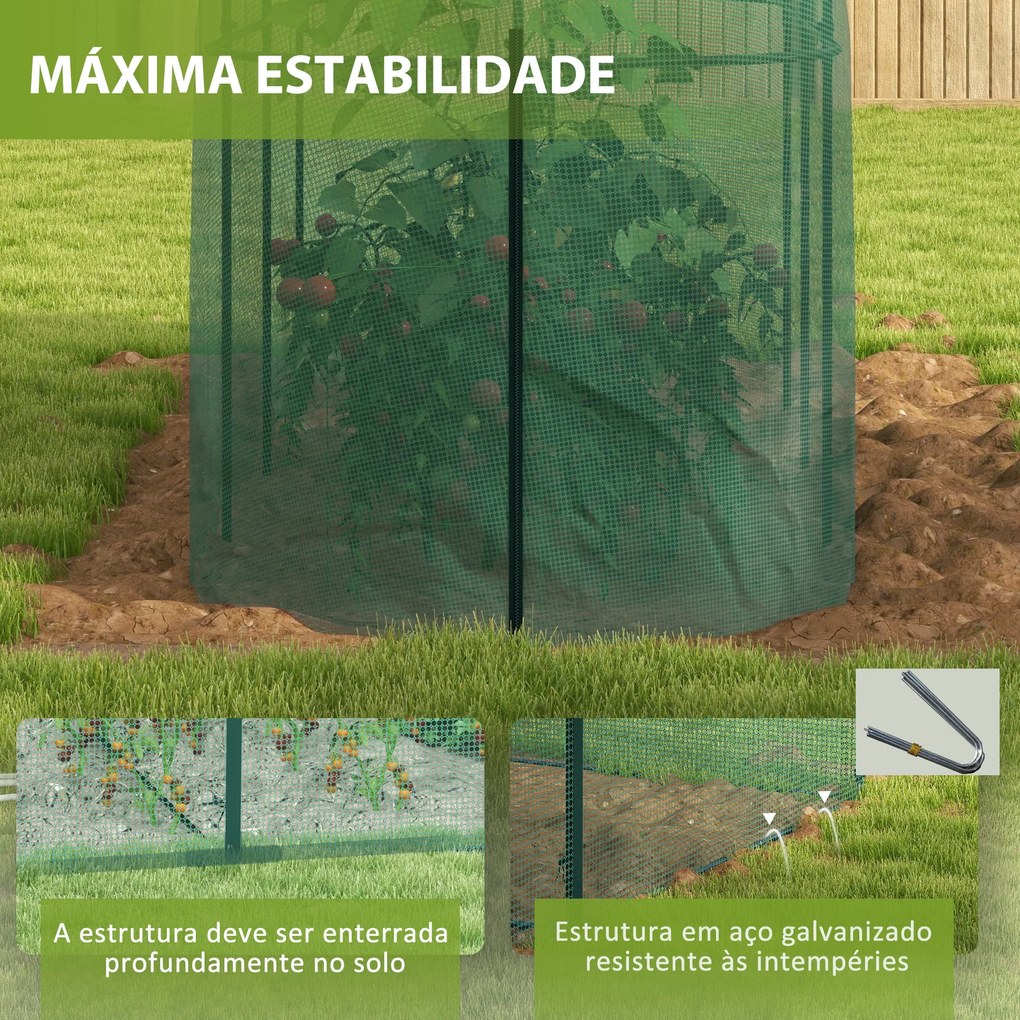 Outsunny Estufa de Jardim Estufa para Plantas Estufa de Exterior com P