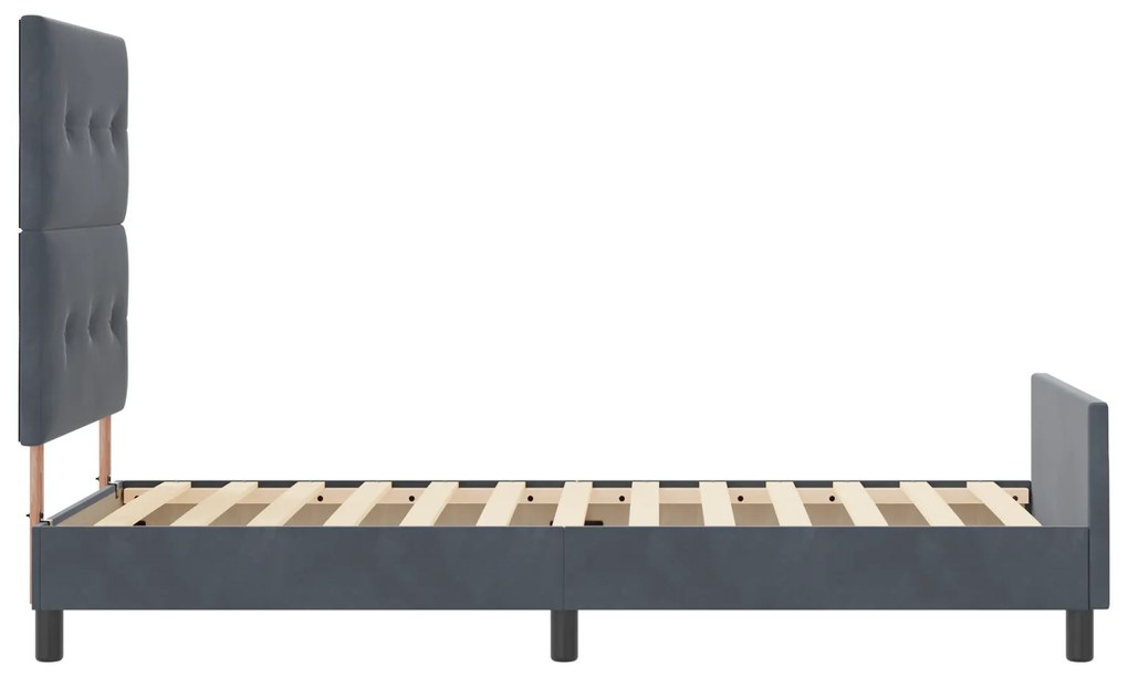 Cama vidaXL Cinza Escuro 90x190 cm Veludo