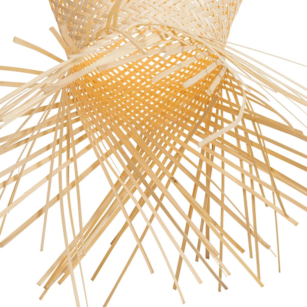 Candeeiro de teto exterior oriental em bambu 3 luzes IP44 - Carlos Oriental