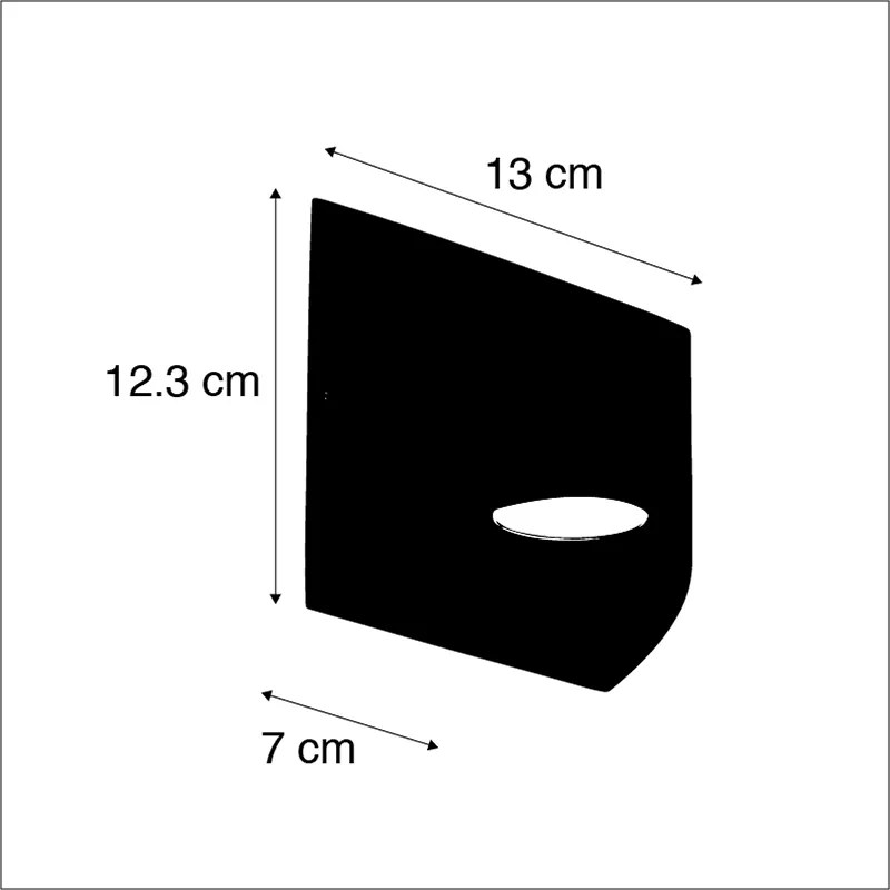 Candeeiro de parede exterior moderno cinzento escuro com LED 2-luzes IP54 - Mal Moderno