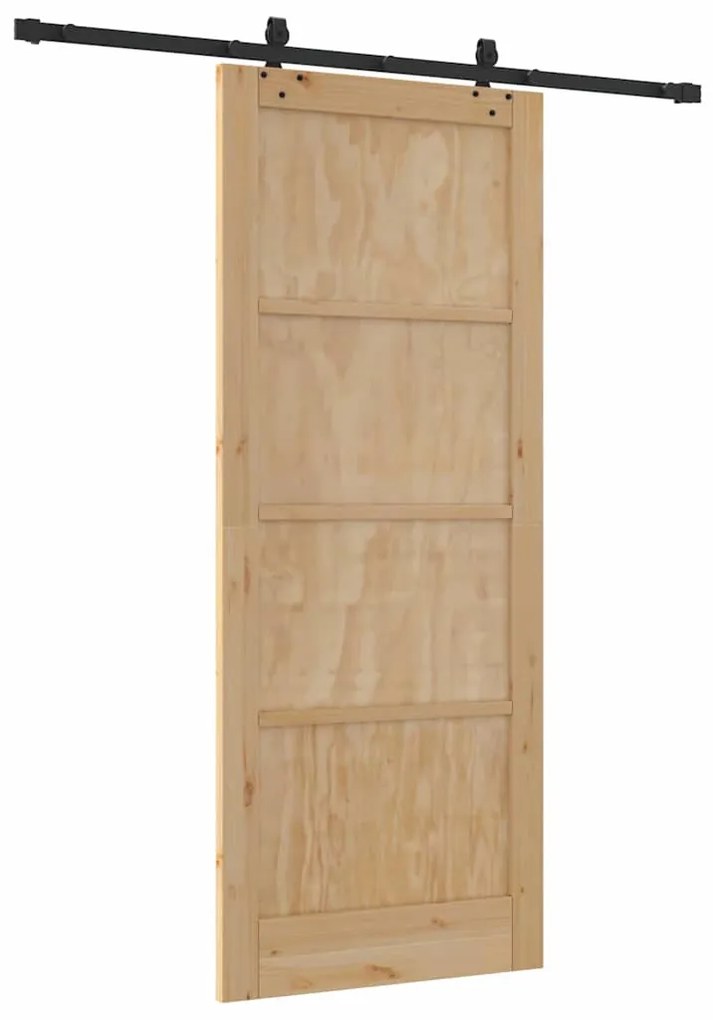 Porta Deslizante vidaXL com Conjunto de Ferragens 86x211 cm Madeira Ma