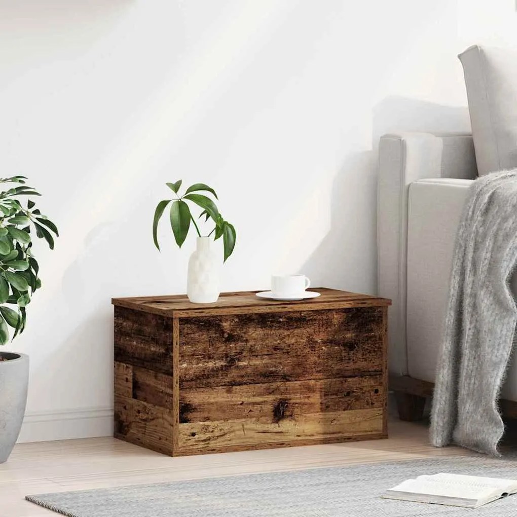 Caixa de Armazenamento vidaXL em Madeira Recycled 60x35x35 cm