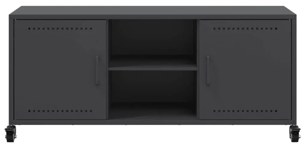 Móvel de TV 100,5x39x43,5 cm aço preto