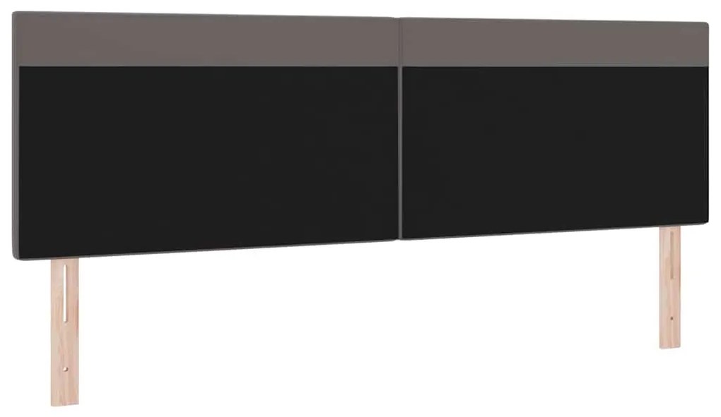Cabeceira vidaXL Design Simples Cinza 180 cm Couro Sintético