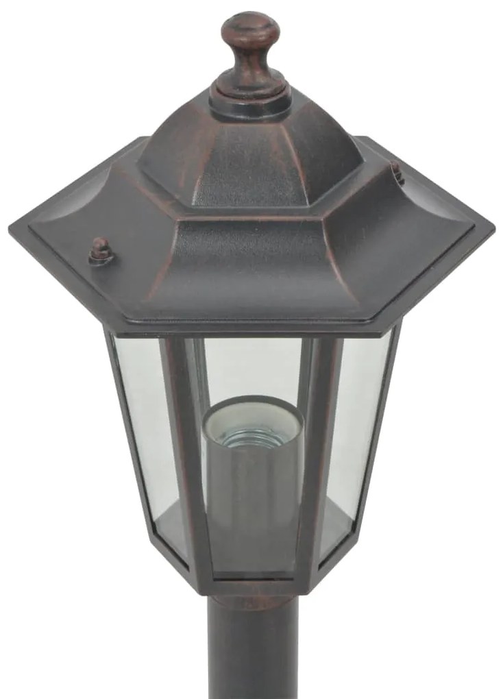 Candeeiros de pé para jardim 6 pcs E27 110 cm alumínio bronze