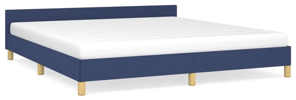 Estrutura de cama 160x200 cm tecido azul