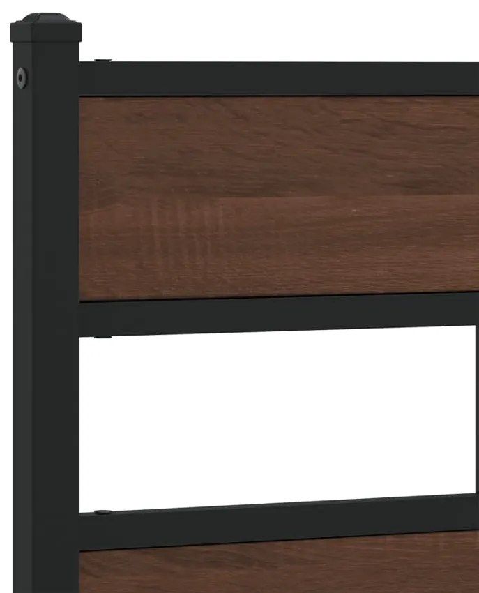 Cama sem colchão com cabeceira 90x190 cm carvalho castanho