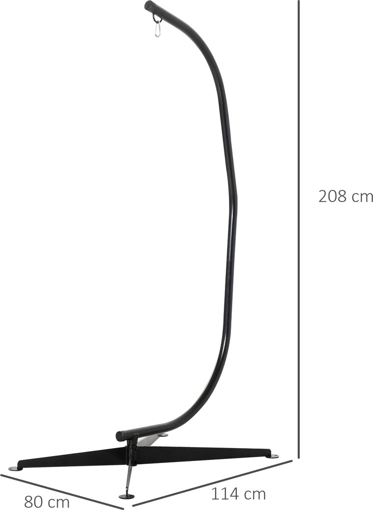Suporte para cadeira suspensa, suporte para cadeira suspensa (CADEIRA NÃO INCLUIDA) com base em X e mola em forma de laço, capacidade de carga de 120