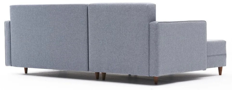 Sofá-Cama de Canto Aydam – Azul – 215x80x150 cm