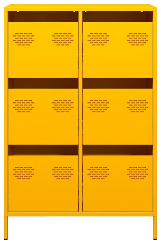 Móvel alto 68x39x101,5 cm aço amarelo mostarda