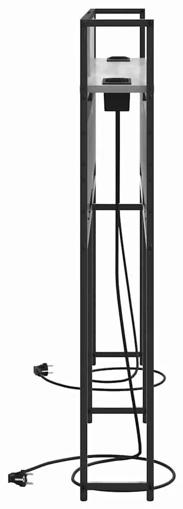 Cabeceira de armazenamento com cabeceira Sonoma cinzento 160 cm