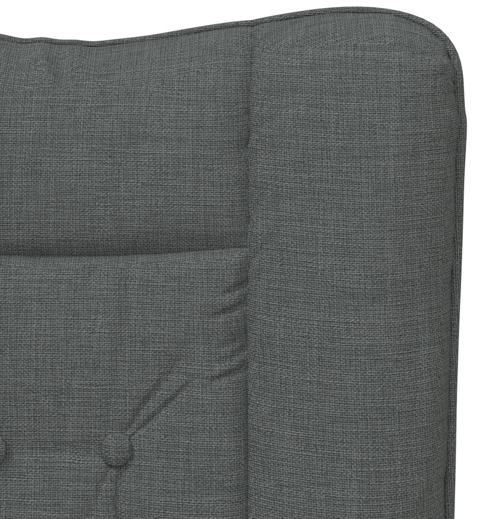 Cadeira Relaxante vidaXL Cinza Escuro em Tecido